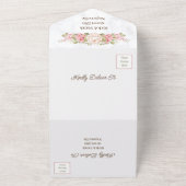 Rose Blume Save the Date angepasst All In One Einladung (Außenbereich)