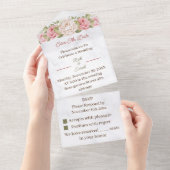 Rose Blume Save the Date angepasst All In One Einladung (Abreißen)