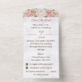 Rose Blume Save the Date angepasst All In One Einladung (Innen Boden)