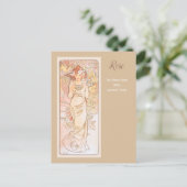 Rose Blume Serie Alphonse Mucha Postkarte (Stehend Vorderseite)