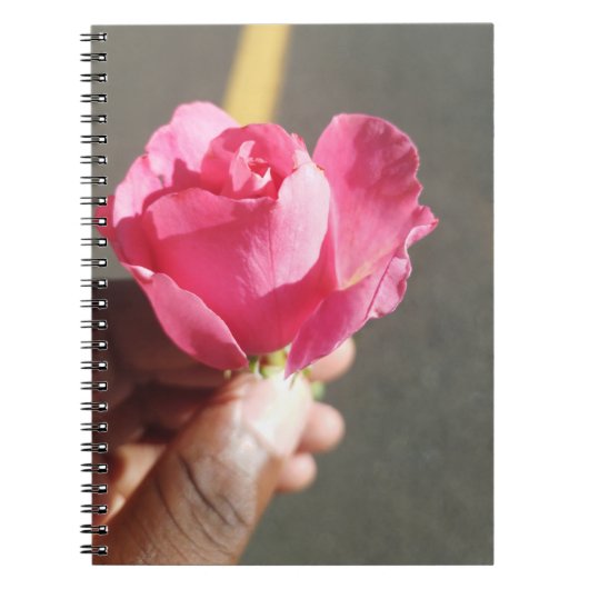 Rose Blume Spiral Foto Notebook Notizblock (Vorderseite)