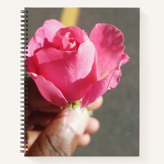 Rose Blume Spiral Notebook Notizblock (Vorderseite)