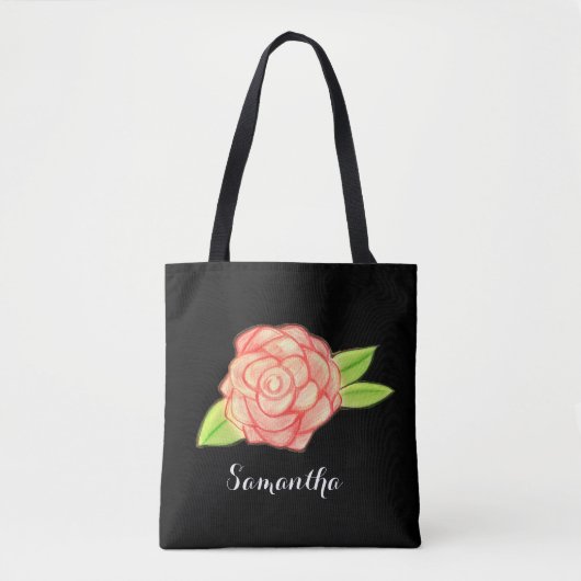 Rose Blume Tasche (Vorderseite)
