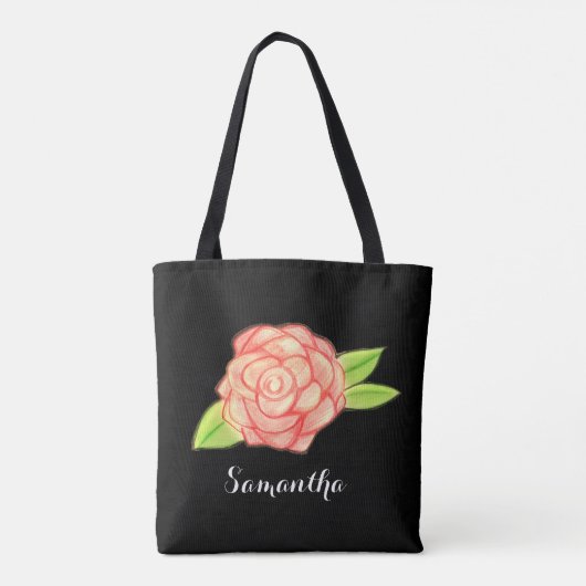 Rose Blume Tasche (Rückseite)