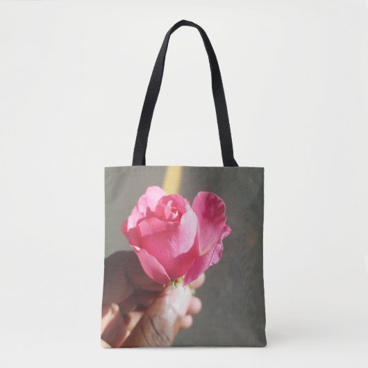 Rose Blume Tasche Einkaufstasche (Vorderseite)