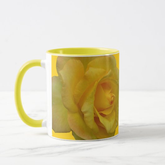 Rose Blume Tasse Kaffeecup Gelbe Rosen Cup (Links)