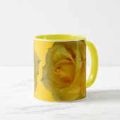 Rose Blume Tasse Kaffeecup Gelbe Rosen Cup (VorderseiteRechts)