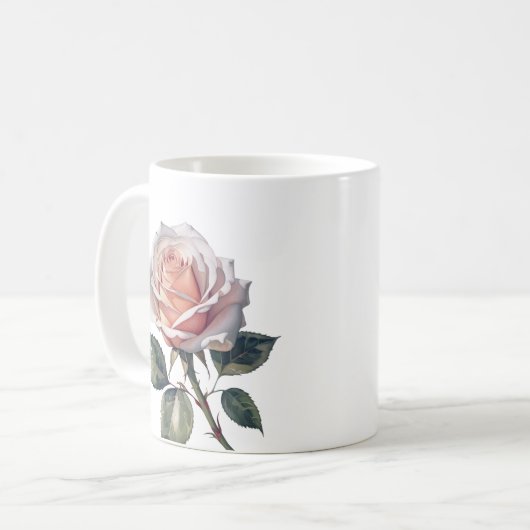 Rose Blume Totbeutel Kaffeetasse (Vorderseite Links)
