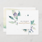 Rose Blume Trauzeugin Einladungspostkarte (Vorne/Hinten)