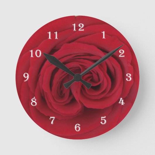 Rose Blume Uhr — Rote Rose (Vorderseite)