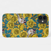 Rose Blume und Goldflossenvögel Case-Mate iPhone Hülle (Rückseite (Horizontal))