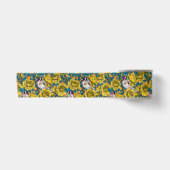 Rose Blume und Goldflossenvögel Satinband (Vorderseite)