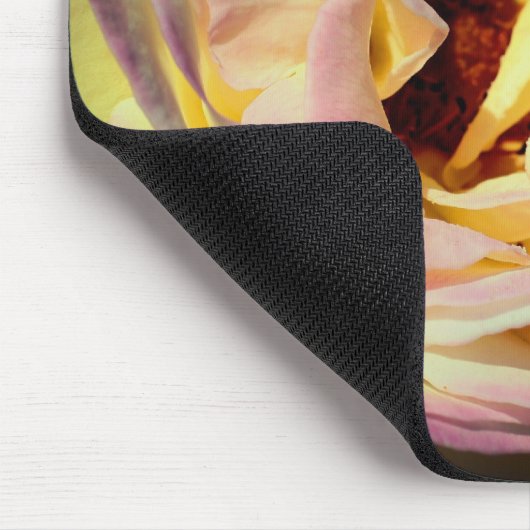 Rose Blume und Hummel Mousepad (Ecke)