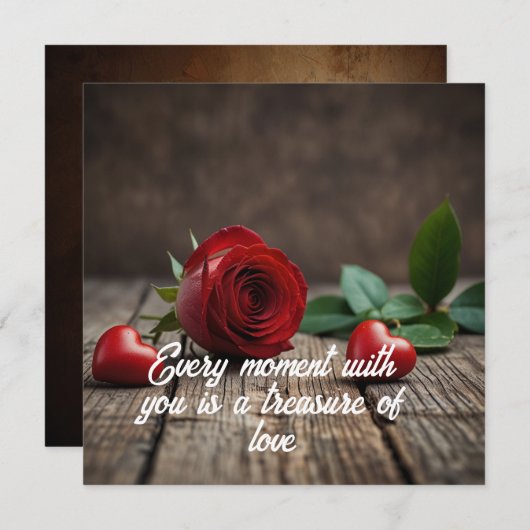 Rose Blume Valentinstag (Vorne/Hinten)