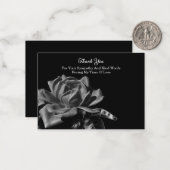 Rose Blume Vielen Dank Mitteilungskarte (Vorderseite/Rückseite Beispiel)