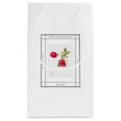 Rose Blume Vintag Muttertag Kleine Geschenktüte (Rückseite)