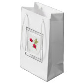 Rose Blume Vintag Muttertag Kleine Geschenktüte (Rückseite Schrägansicht)
