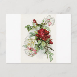 Rose Blume Vintage Rose viktorianisch Postkarte