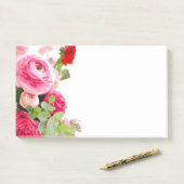 Rose-Blume Wasserfarbene benutzerdefinierte Blindv Post-it Klebezettel (Auf Schreibtisch)