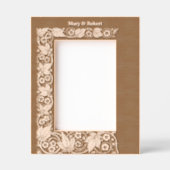 Rose Blume Weingrenzen Geätzte Rahmen (Vorderseite)