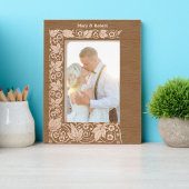 Rose Blume Weingrenzen Geätzte Rahmen