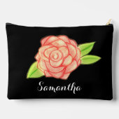 Rose Blume Zubehörtasche (Rückseite)