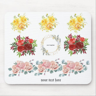 Rose Blumen anpassbarer Platzhalter für Bild Mousepad