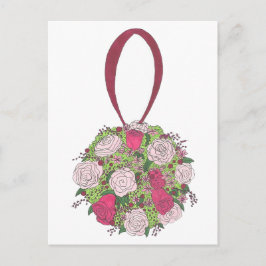 Rose Blumenball Hochzeit Speichern Sie das Datum d Ankündigungspostkarte