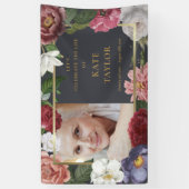 Rose Blumenbeerdigungsbanner zum Foto Banner (Vertikal)