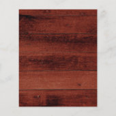 Rose Blumenbraun Holz Brautdusche Einladung (Rückseite)