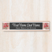 Rose Blumenbügelschilder Name Plate Türschild (Vorderseite )