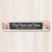 Rose Blumenbügelschilder Name Plate Türschild (Vorderseite )