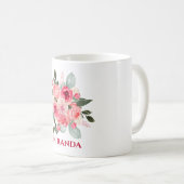 Rose Blumencoffee Tasse (VorderseiteRechts)