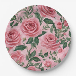 Rose Blumendesign Pappteller