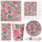 Rose Blumendesign Pappteller