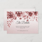 Rose Blumendetails-Abschlusskarte Begleitkarte (Vorne/Hinten)