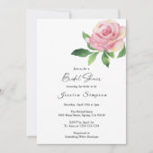 Rose Blumendusche Einladung (Vorderseite)