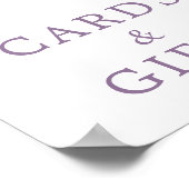 Rose Blumenduschkarten und Geschenke Unterschrift Poster (Ecke)