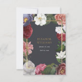 Rose Blumenfeier zum Foto Lebensbeerdigung Dankeskarte (Rückseite)