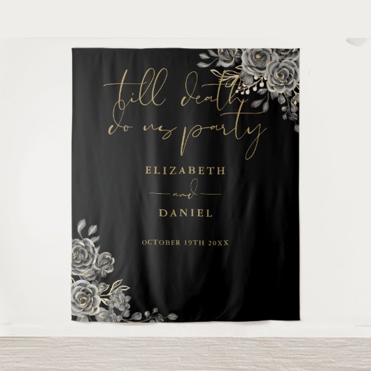 Rose Blumenfloral Party Gothic Wedding Foto Prop Wandteppich (Vorderseite)