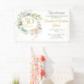 Rose Blumengarten 50 Jahre Geburtstag Willkommen Banner (Insitu)