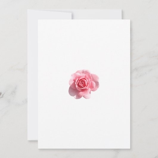 Rose Blumengarten Foto Abschluss Einladung (Rückseite)