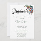 Rose Blumengarten Foto Abschluss Einladung (Rückseite)