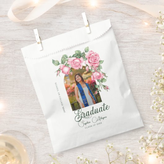 Rose Blumengarten Foto Abschluss Geschenktütchen (Ausgeschnitten)