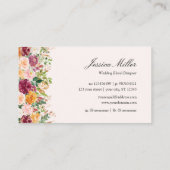 Rose Blumengarten Visitenkarte (Rückseite)