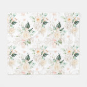 Rose Blumengartenmuster Fleecedecke (Vorderseite (Horizontal))