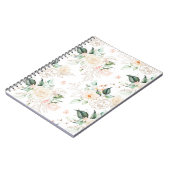 Rose Blumengartenmuster Notizblock (Linke Seite)