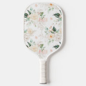 Rose Blumengartenmuster Pickleball Schläger (Vorderseite)
