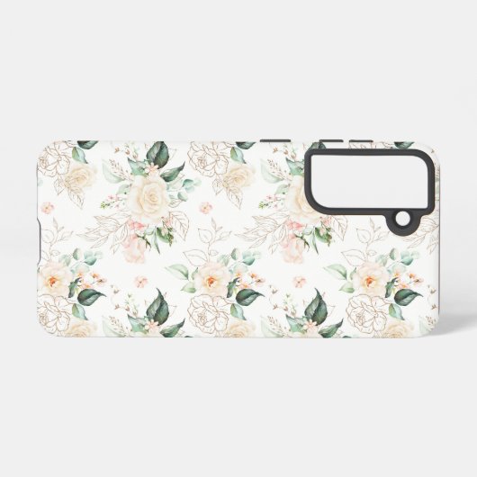 Rose Blumengartenmuster Samsung Galaxy Hülle (Rückseite (Horizontal))
