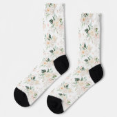 Rose Blumengartenmuster Socken (Linkes Detail)